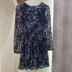 Blue paisley dress